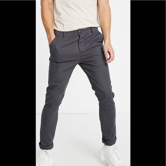 ASOS Other - ASOS soft twill skinny chino pant in Dark Charcoal.Size 28” width and 30” length